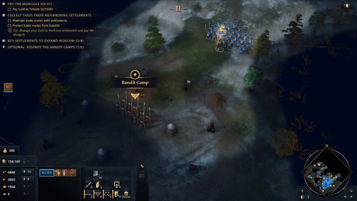 Gdy pojawi się opcjonalny cel misji, zbierzcie oddział Łuczników i Włóczników i wraz z liderem zniszczcie 6 małych obozów nieprzyjaciela - Age of Empires 4: Tribute (The Rise of Moscow) - solucje, opis przejścia - Age of Empires 4 - poradnik do gry