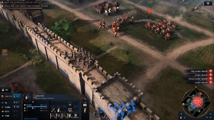 Po pokonaniu mongolskich najazdów, wezwijcie wszystkie swoje jednostki do miasta - Age of Empires 4: Hold Against the Horde (The Rise of Moscow) - solucje - Age of Empires 4 - poradnik do gry