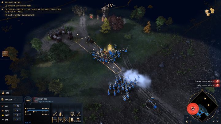 Po przekroczeniu rzeki znajdziecie się w obozie nieprzyjaciela - Age of Empires 4: The Siege of Kazan (The Rise of Moscow) - solucje - Age of Empires 4 - poradnik do gry