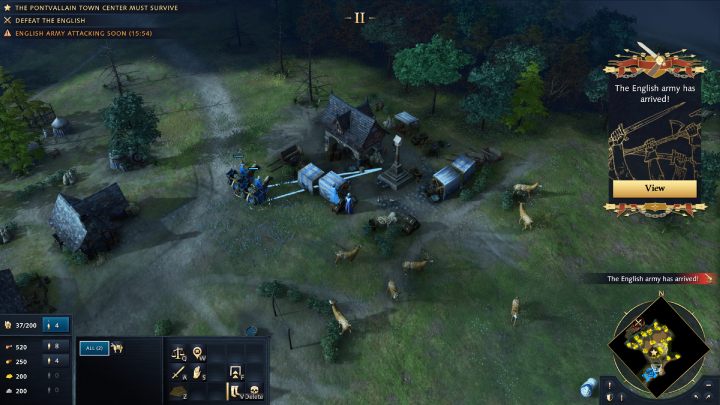 Zatrudnijcie 2 robotników do budowy marketu - Age of Empires 4: The Battle of Pontvallain (The Hundred Years War) - solucja - Age of Empires 4 - poradnik do gry