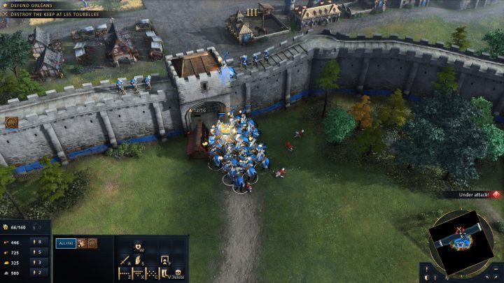 Anglicy zaczną najeżdżać na każdą z bram - Age of Empires 4: The Siege of Orleans (The Hundred Years War) - solucja - Age of Empires 4 - poradnik do gry