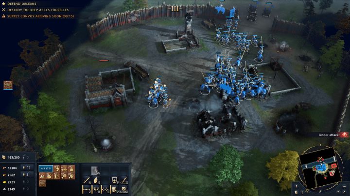 Pozbądźcie się najpierw wszystkich małych grup nieprzyjaciela, zebranych wokół miasta - Age of Empires 4: The Siege of Orleans (The Hundred Years War) - solucja - Age of Empires 4 - poradnik do gry