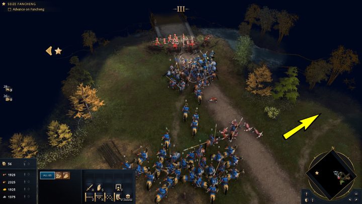 Podążajcie wzdłuż głównej ścieżki, niszcząc po drodze wszystkie budynki należące do chińczyków - Age of Empires 4: The Song Fortress (The Mongol Empire) - solucja - Age of Empires 4 - poradnik do gry