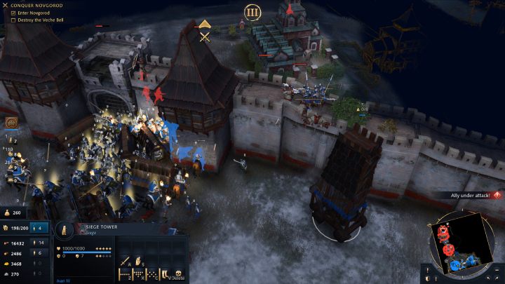 Na końcu wyślijcie machiny oblężnicze do zniszczenia kamiennej bramy do miasta - Age of Empires 4: Fall of the Novgorod Republic (The Rise of Moscow) - solucje - Age of Empires 4 - poradnik do gry