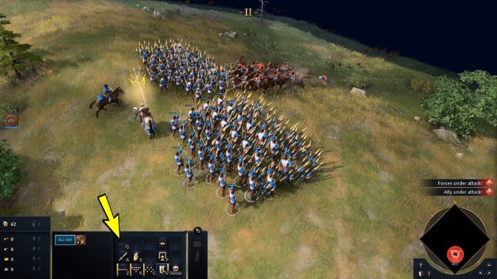 Gdy zaatakuje Was konnica wroga, aktywujcie umiejętność Place Palings, która obroni łuczników przed jeźdźcami - Age of Empires 4: The Fall of Bayeux (The Normans) - solucja, opis przejścia - Age of Empires 4 - poradnik do gry