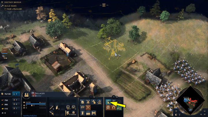 Następnie udajcie się na zachód od murów miasta, aby przejąć leśną wioskę (Forest Village) - Age of Empires 4: The Fall of Bayeux (The Normans) - solucja, opis przejścia - Age of Empires 4 - poradnik do gry