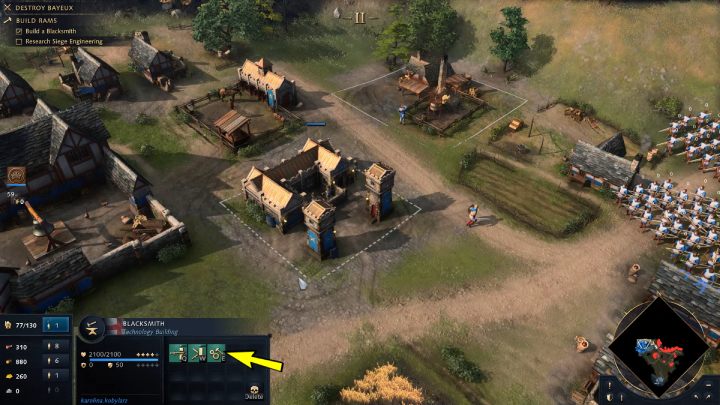 Kolejnym celem misji będzie stworzenie machin oblężniczych - Age of Empires 4: The Fall of Bayeux (The Normans) - solucja, opis przejścia - Age of Empires 4 - poradnik do gry