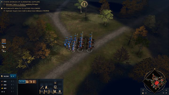 Następnym zadaniem będzie powstrzymanie dostaw zaopatrzenia dla Zhongdu, niesionego przez Kupców (Traders) z 4 Marketów - Age of Empires 4: The Battle of Zhongdu (The Mongol Empire) - solucja - Age of Empires 4 - poradnik do gry