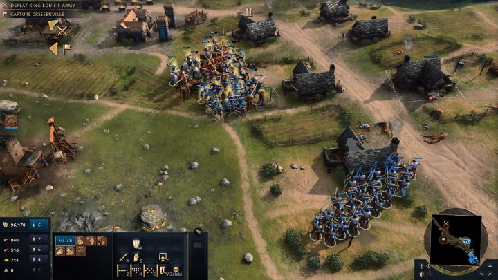 Po obronie Fleury, będziecie musieli odzyskać 2 utracone wioski, zaznaczone na mapie - Age of Empires 4: The Battle of Bremule (The Normans) - solucja, opis przejścia - Age of Empires 4 - poradnik do gry