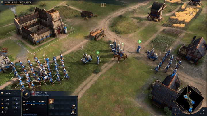 W Cressenville znajduje się Klasztor (Monastery), w którym możecie najmować Mnichów (Monks) - Age of Empires 4: The Battle of Bremule (The Normans) - solucja, opis przejścia - Age of Empires 4 - poradnik do gry