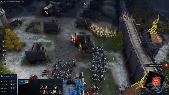 Gdy brama zostanie zniszczona zaatakujcie piechotą wrogie jednostki - Age of Empires 4: The Siege of Rochester (The Normans) - solucja, opis przejścia - Age of Empires 4 - poradnik do gry