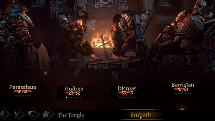 Kliknijcie ponownie na zakładce, by przywrócić ekran bohaterów - Darkest Dungeon 2: Początek gry - pierwsze kroki - Darkest Dungeon 2 - poradnik do gry