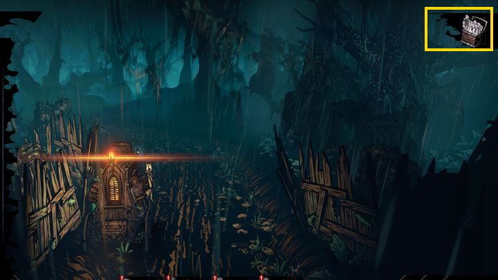 Na trasie niszczcie różne przeszkody na drodze, by zdobyć mały, dodatkowy loot - Darkest Dungeon 2: Eksploracja i Płomień - Darkest Dungeon 2 - poradnik do gry