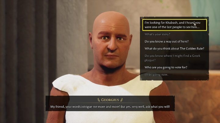 Georgius przebywa w swoim sklepie - The Forgotten City: Egyptian Plaque - solucja, opis przejścia - The Forgotten City - poradnik do gry