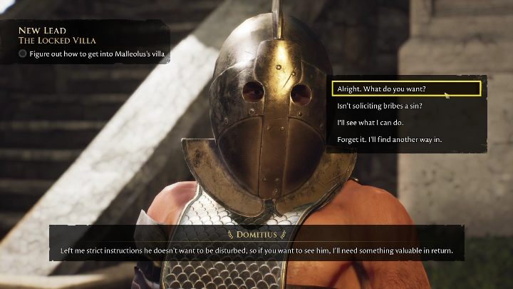 Po wyborze pierwszej opcji, dowiecie się gdzie udała się Iluii - The Forgotten City: Poszukiwania Iulii - solucja, opis przejścia - The Forgotten City - poradnik do gry