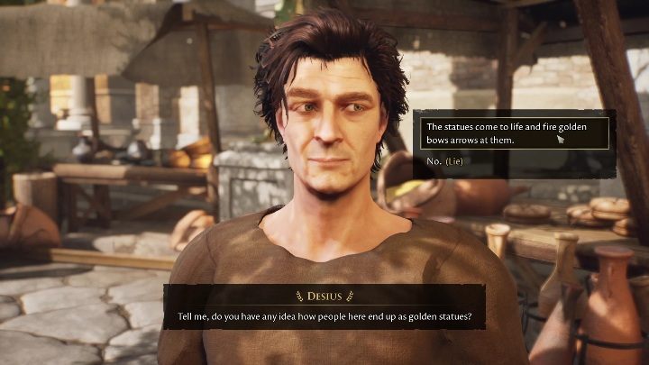 Okazję do zdobycia Golden Bow dostaniecie po rozmowie z handlarzem - The Forgotten City: Golden Bow - jak zdobyć? - The Forgotten City - poradnik do gry