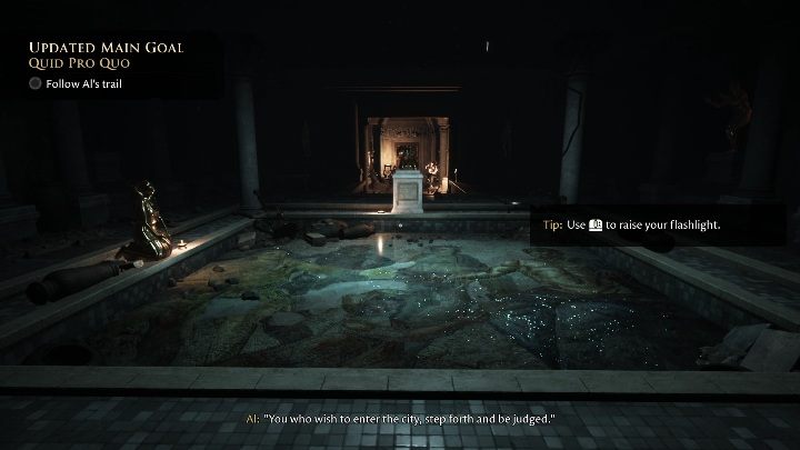 Ponownie użyjcie latarki i kontynuujcie swoją wyprawę - The Forgotten City: Przebudzenie - solucja, opis przejścia - The Forgotten City - poradnik do gry