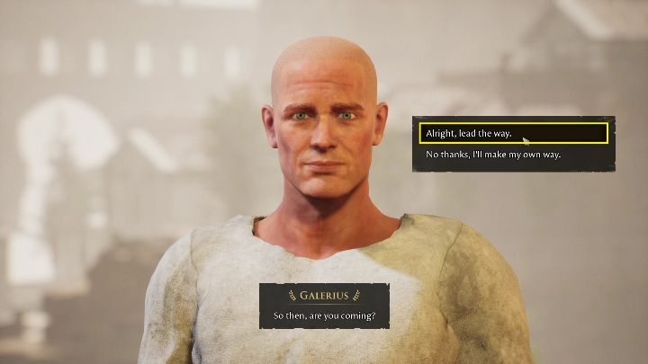 Możecie spędzić z nim chwilę na dłuższej rozmowie, ale nic nie stoi na przeszkodzie, aby od razu zwiedzić miasto i dowiedzieć się o jego problemach - The Forgotten City: Poznanie Golden Rule - solucja, opis przejścia - The Forgotten City - poradnik do gry