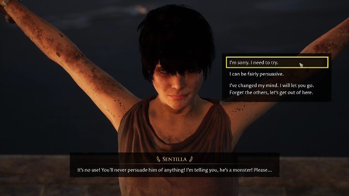 Po wybraniu tej drugiej opcji Sentilla nie będzie zadowolona - The Forgotten City: Odnalezienie Sentilli - solucja, opis przejścia - The Forgotten City - poradnik do gry