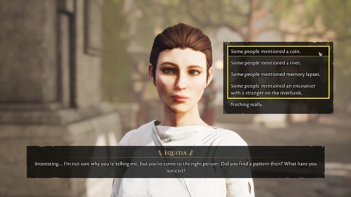 Ze zdobytymi informacjami wróćcie do Equity - The Forgotten City: Rozmowy z mieszkańcami - solucja, opis przejścia - The Forgotten City - poradnik do gry