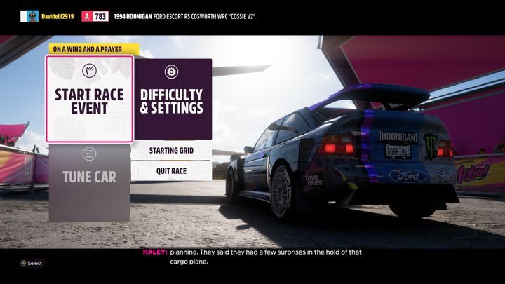 Podczas rozpoczęcia wyścigu, macie możliwość na zmianę ustawień oraz poziomu trudności - Forza Horizon 5: Zarabianie kredytów - sposoby na szybkie zarabianie - Forza Horizon 5 - poradnik do gry