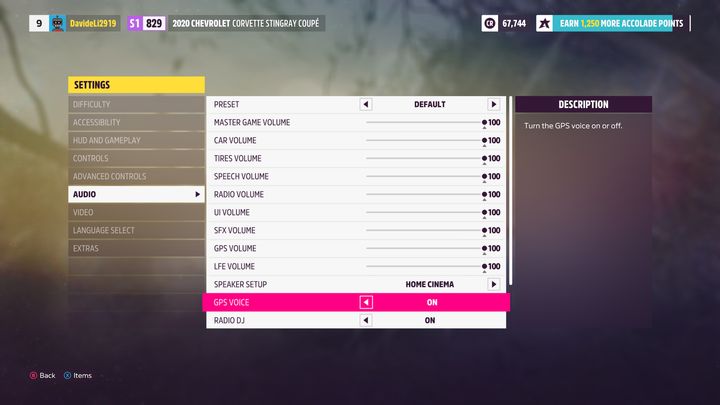Po wejściu o ustawień, wejdźcie w zakładkę Dźwięk, a następnie znajdźcie opcję Głos systemu (GPS Voice) - Forza Horizon 5: Głos GPS - jak wyłączyć? - Forza Horizon 5 - poradnik do gry