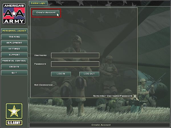 Zostaniesz poinformowany, że zaraz okno z grą zostanie zminimalizowane i włączy się przeglądarka - Krok pierwszy - utworzenie konta | Rejestracja | Americas Army Operations - Americas Army: Operations - poradnik do gry