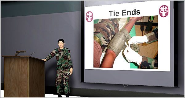 Potem będziesz musiał odpowiedzieć na 8 pytań, odnoszących się oczywiście do zagadnień poznawanych na wykładzie - Medic Training - Control Bleeding | Trening | Americas Army Operations - Americas Army: Operations - poradnik do gry