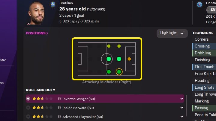 Wszystkie najważniejsze informacje na temat każdego piłkarza znajdziecie w jego profilu - Football Manager 2022: Pozycje na boisku, ustawianie zawodników - Football Manager 2022 - poradnik do gry