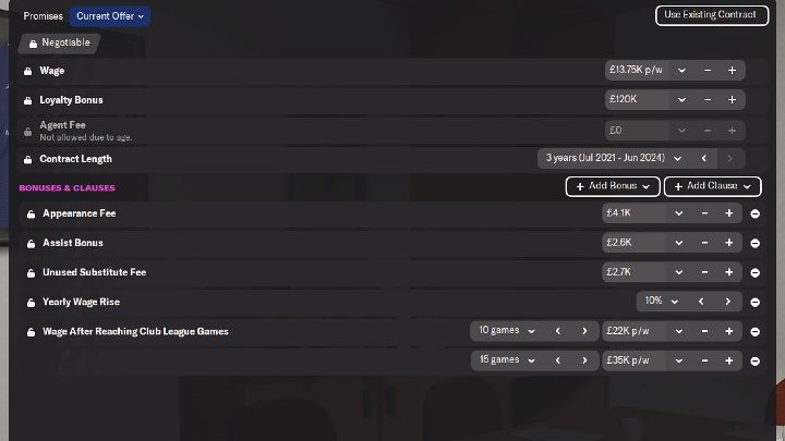 Za przykład posłużą nam negocjacje z agentem jednego z większych młodych talentów (Wonderkid), którego można znaleźć w grze FM 2022 - Ismael Gharbi - Football Manager 2022: Negocjowanie kontraktów - Football Manager 2022 - poradnik do gry