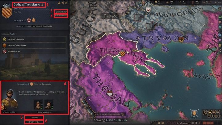 Każdy tytuł reprezentowany jest za pomocą unikalnego herbu - Crusader Kings III: Tytuły - Crusader Kings 3 - poradnik do gry