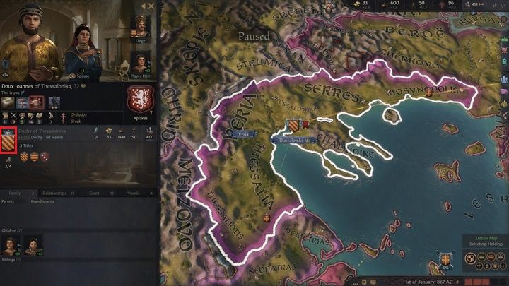 Każda z postaci które posiadają tytuły ma również swój tytuł główny - Crusader Kings III: Tytuły - Crusader Kings 3 - poradnik do gry