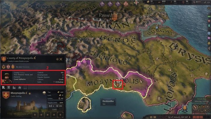 Grupy baronii tworzą hrabstwa - Crusader Kings III: Tytuły - Crusader Kings 3 - poradnik do gry