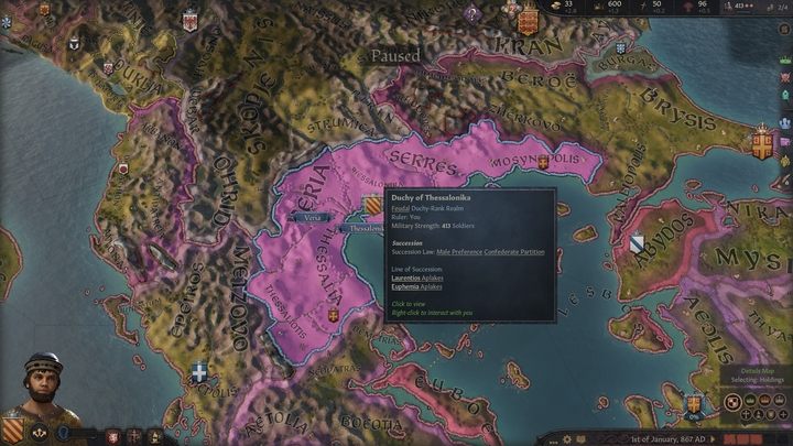 Baron jest wasalem Hrabiego, natomiast Hrabia jest wasalem Księcia - Crusader Kings III: Tytuły - Crusader Kings 3 - poradnik do gry