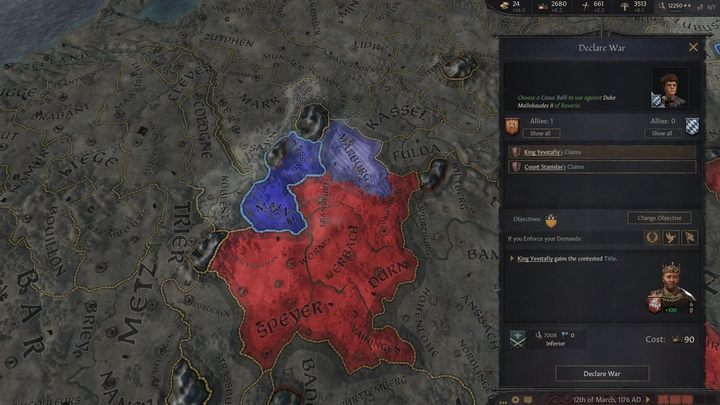 Zgormadzone przez Was roszczenia będziecie wykorzystywać głównie w celu prowadzenia ekspansji i nabywania nowych tytułów - Crusader Kings III: Tytuły - Crusader Kings 3 - poradnik do gry