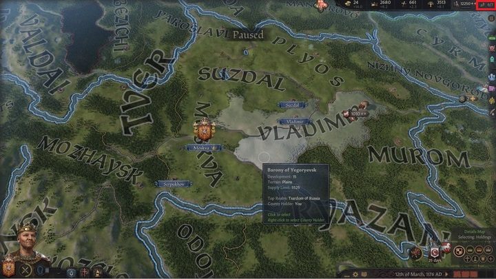 Możliwe jest również przekroczenie limitu domeny, a więc hrabstw i baronii znajdujących się pod Waszą bezpośrednią kontrolą - Crusader Kings III: Tytuły - Crusader Kings 3 - poradnik do gry