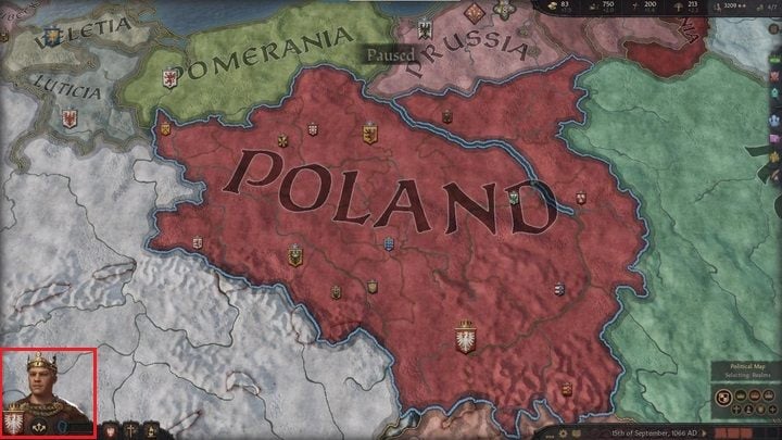 Każda nowa rozgrywka rozpoczyna się w trybie aktywnej pauzy, tak abyś spokojnie mógł zapoznać się z sytuacją - Crusader Kings 3: Pierwsze kroki - Crusader Kings 3 - poradnik do gry