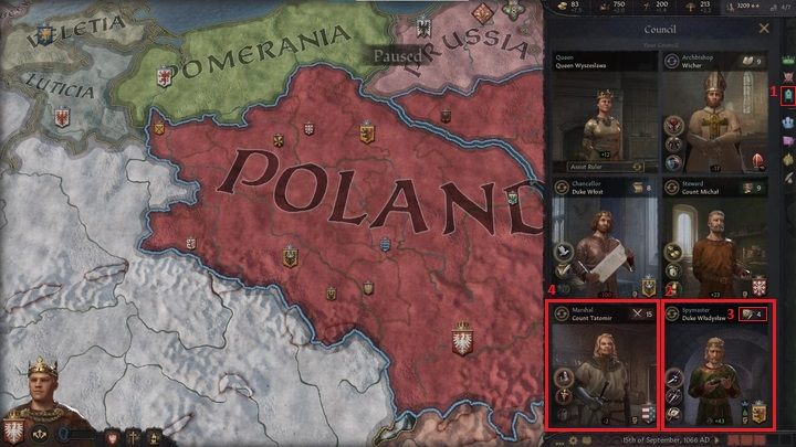Kolejną ważną kwestią która wymaga Twojej uwagi, jest inspekcja Rady Królewskiej - Crusader Kings 3: Pierwsze kroki - Crusader Kings 3 - poradnik do gry
