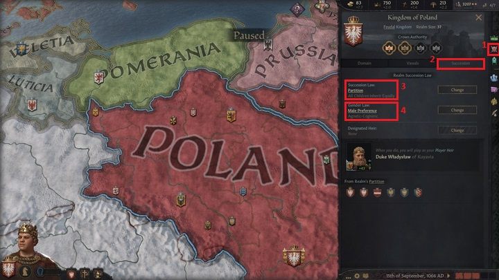Czas zająć się sprawą dziedziczenia tronu - Crusader Kings 3: Pierwsze kroki - Crusader Kings 3 - poradnik do gry
