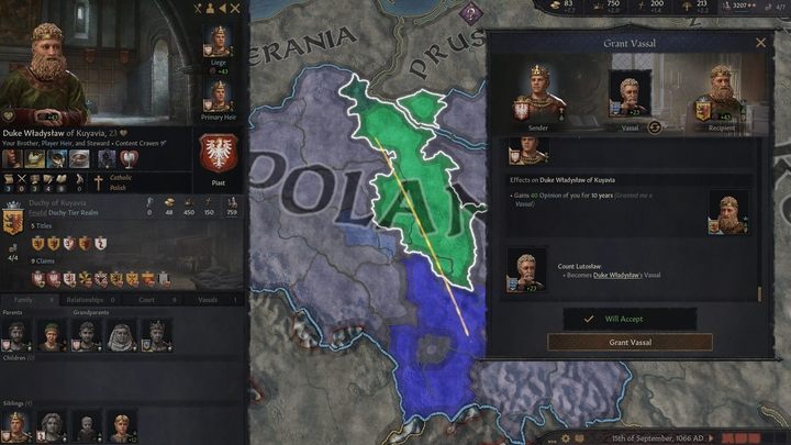 Poprawi to opinię Twojego brata o Tobie o 40, co jest naprawdę sporą wartością i powinno zapewnić Ci jego lojalność - Crusader Kings 3: Pierwsze kroki - Crusader Kings 3 - poradnik do gry