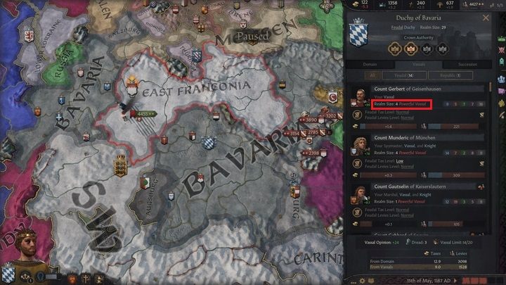 Ma to bezpośrednie przełożenie na twoje interakcje z wasalami, gdyż te możliwe są tylko z Twoimi bezpośrednimi wasalami - Crusader Kings 3: Wasale - Crusader Kings 3 - poradnik do gry