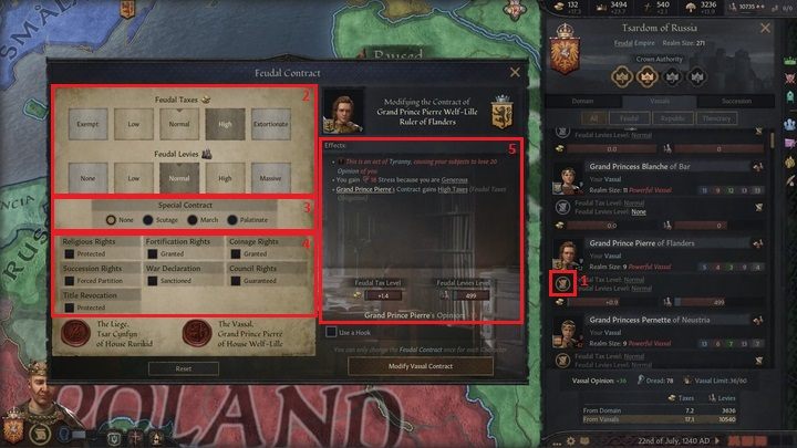 Szczególnym rodzajem interakcji z wasalami jest możliwość zmianach ich kontraktów feudalnych - Crusader Kings 3: Wasale - Crusader Kings 3 - poradnik do gry