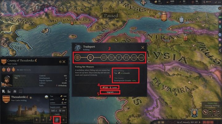 Większość budynków w grze możesz ulepszać - Crusader Kings 3: Złoto i budynki - Crusader Kings 3 - poradnik do gry