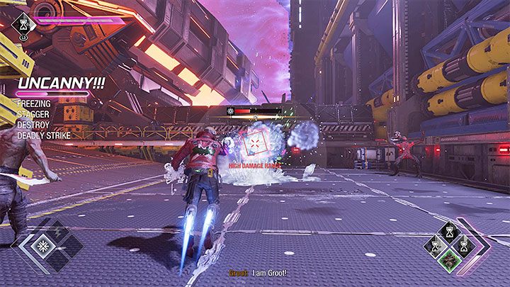 Istotną informacją na temat walk jest to, że przeciwnicy mają też paski oszołomienia (Stagger Bars) - Guardians of the Galaxy: Walka i dowodzenie drużyną - Guardians of the Galaxy - poradnik do gry