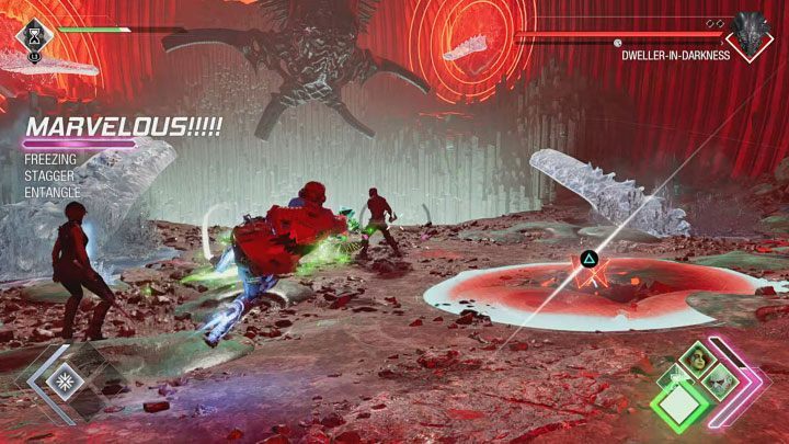 W finałowej trzeciej części pojedynku boss ma ostatni pasek zdrowia, ale nie będzie już polegał na mackach - Guardians of the Galaxy: Lokator Mroku (Dweller-In-Darkness) - jak pokonać? - Guardians of the Galaxy - poradnik do gry