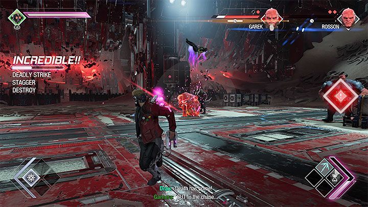 Trzecia część pojedynku nie zaskoczy Was niczym nowym - prowokujcie braci do rozdzielenia się lub czekajcie aż samoczynnie do tego dojdzie - Guardians of the Galaxy: Bracia Krwi (The Blood Brothers) - jak pokonać? - Guardians of the Galaxy - poradnik do gry