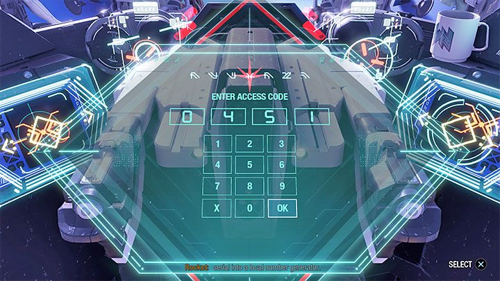 Musicie wprowadzić kod 0451 (jest to przy okazji mały easter egg) - najeżdżajcie kursorem na właściwe przyciski - Guardians of the Galaxy: Prolog i rozdział 1 - solucja, opis przejścia - Guardians of the Galaxy - poradnik do gry