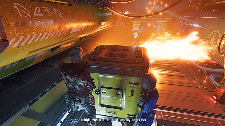 W rozdziale tym nie stacza się żadnych walk i musicie podróżować z Nikki odgórnie zaplanowaną ścieżką - Guardians of the Galaxy: Rozdział 2 - solucja, opis przejścia - Guardians of the Galaxy - poradnik do gry