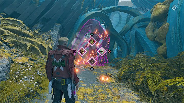 W dżungli odnajdziecie ślady łap, ale bardzo dokładne podążanie za nimi nie jest obowiązkowe - Guardians of the Galaxy: Rozdział 3 - solucja, opis przejścia - Guardians of the Galaxy - poradnik do gry