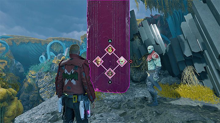 Drugi wariant zakłada powstrzymanie Draxa (prawa opcja zachowania) - Guardians of the Galaxy: Rozdział 3 - solucja, opis przejścia - Guardians of the Galaxy - poradnik do gry